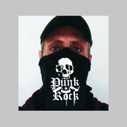Punk Rock SKULL univerzálna elastická multifunkčná šatka vhodná na prekritie úst a nosa aj na turistiku pre chladenie krku v horúcom počasí (použiteľná ako rúško )